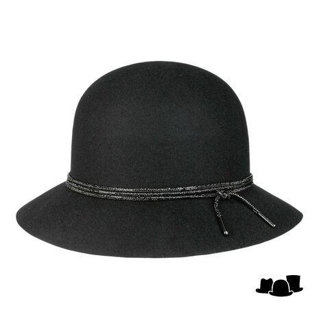 seeberger cloche wolvilt strass black