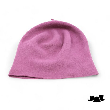 kopka roll up baret wolvilt mauve