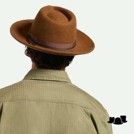 brixton fedora dayton convertible brim ranche woolfelt coffee brown