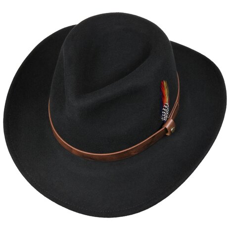 stetson western woolfelt black