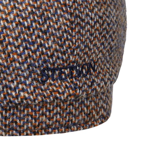 stetson newsboy cap harris tweed free style orange blue