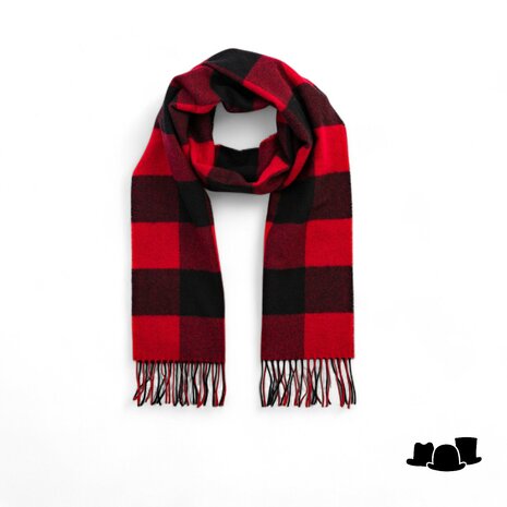 john hanly irish wool scarf medium red buffalo