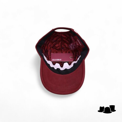 alfonso deste baseball cap nubuck leder burgundy