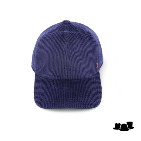 alfonso deste baseball cap corduroy donkerblauw