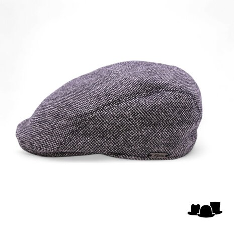 wigens ivy modern flat cap woolmix grey melange