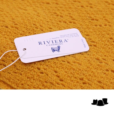 riviera sjaal traforata cashmere oker