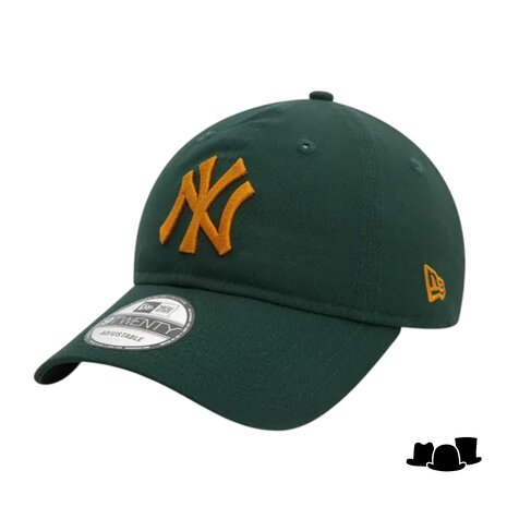 new era baseball cap 9forty new york yankees cotton dk green gold