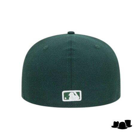 new era 59fifty fitted cap ny yankees mlb wool contrast pin dark green