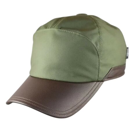 Wigens Baseballcap Wax met oorkleppen Olive