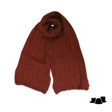 hats and dreams gebreide sjaal mohair wolmix warm brown