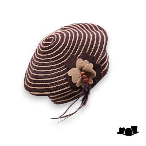 panizza design baret bruin en beige