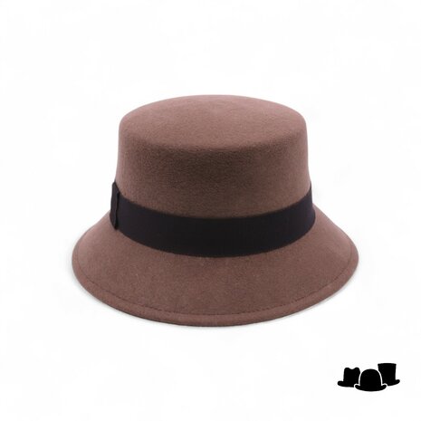 jos van dijck cloche bucket gitty wolvilt taupe