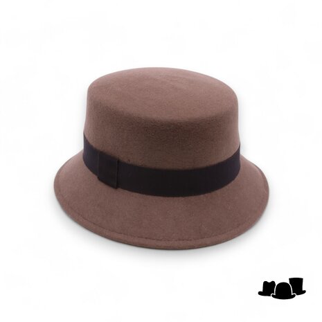 jos van dijck cloche bucket gitty wolvilt taupe