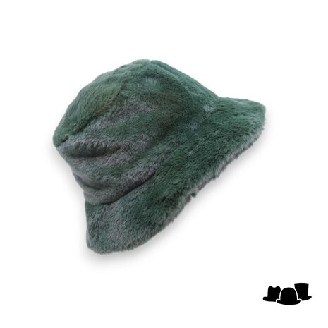 bedacht bucket jamiro faux fur po forest green