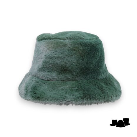 bedacht bucket jamiro faux fur po forest green