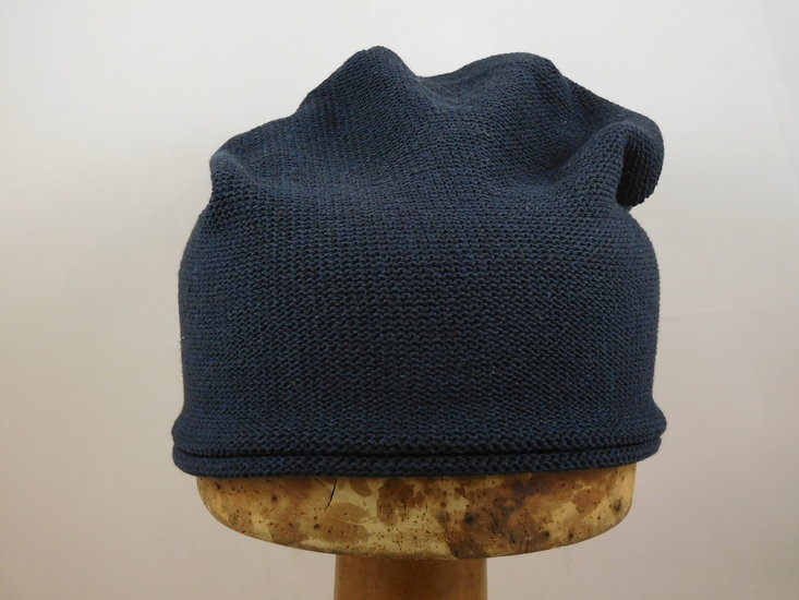 fiebig beanie katoen marine blauw