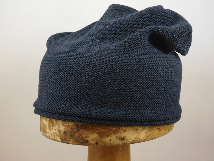 fiebig beanie katoen marine blauw