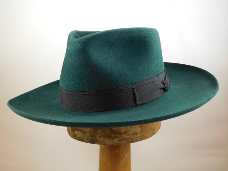 Bailey Bankside Merino Fedora Wide Brim Dark Pine