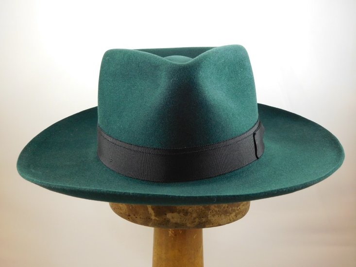 Bailey Bankside Merino Fedora Wide Brim Dark Pine