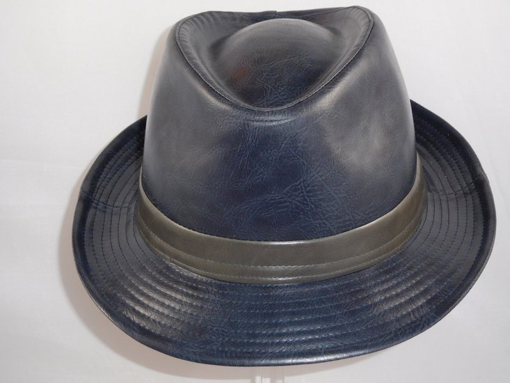 Mida Trilby Imitatieleder Blauw grijs