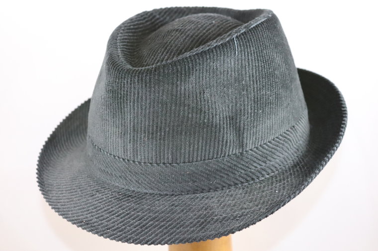 Mida Trilby Corduroy Cotton Black