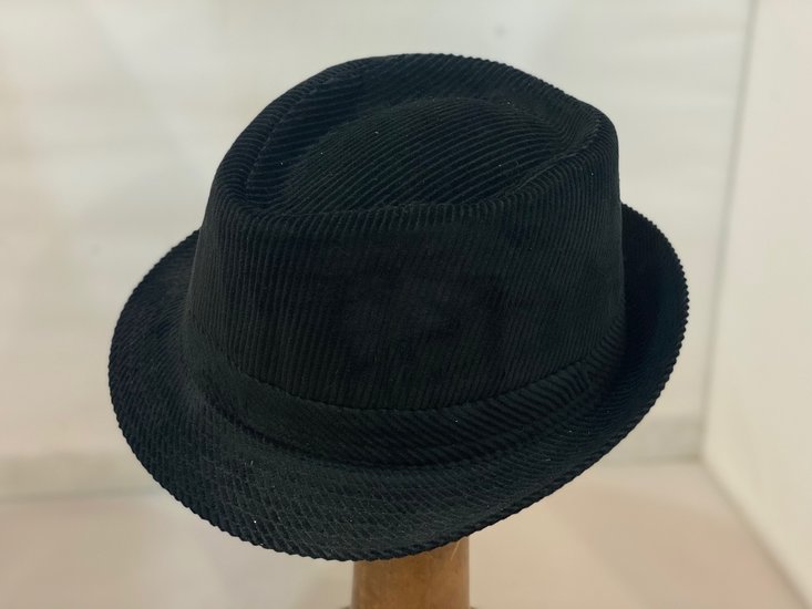 Mida Trilby Corduroy Cotton Black