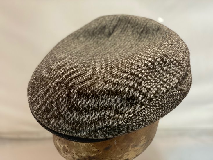 Derby Sport Flat Cap Wol Visgraat Bruin