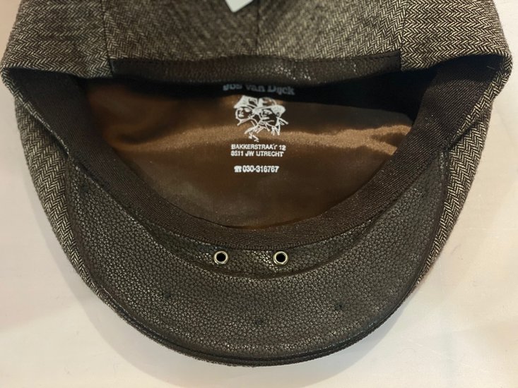 Derby Sport Flat Cap Wol Visgraat Bruin