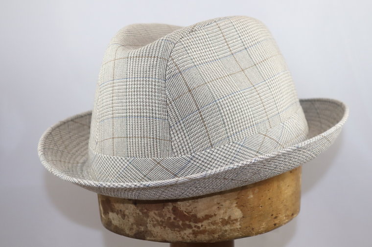 Crambes klassieke Zomer Trilby ruit Grijs