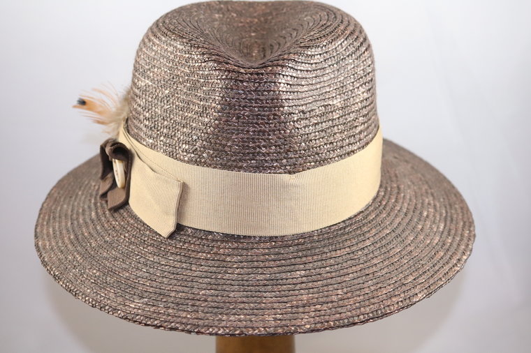 Seeberger Fedora Bandstro TEAK 