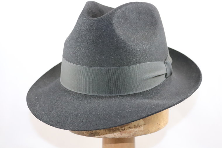 Baldini fedora classico gesneden rand zwart