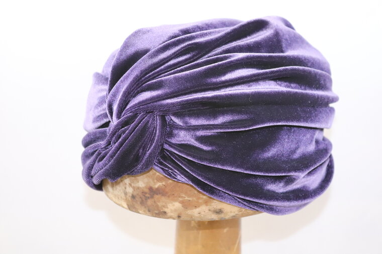 jos van dijck turban velvet dark violet