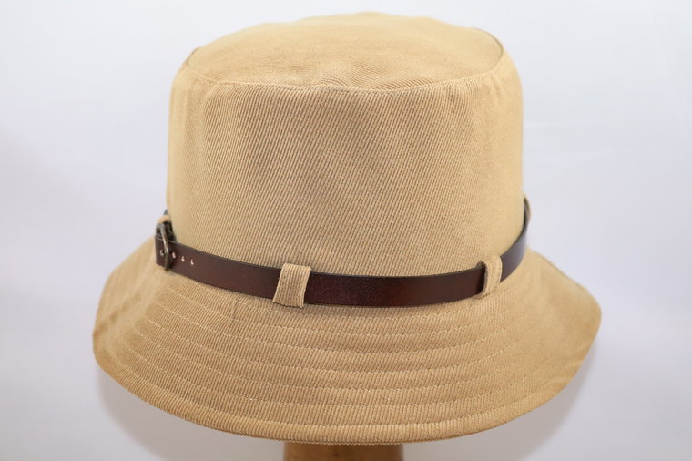 jos van dijck bucket hat ribbel beige