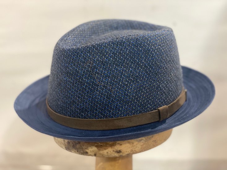 Jos van Dijck Player Trilby Wol Blauw Beige