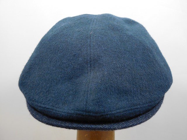 Jos van Dijck Sixpanel Ivy pet Woolmix Blauw Visgraat