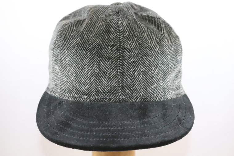 Portaluri Baseballcap kleine klep fluweel Grijs Zwart