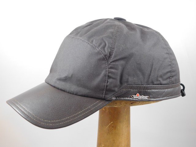 Wigens Baseballcap Wax met oorkleppen Donkerbruin