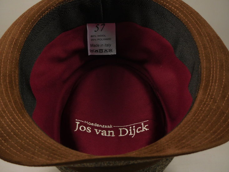 Jos van Dijck Trilby Tweed Bruin Spikkel