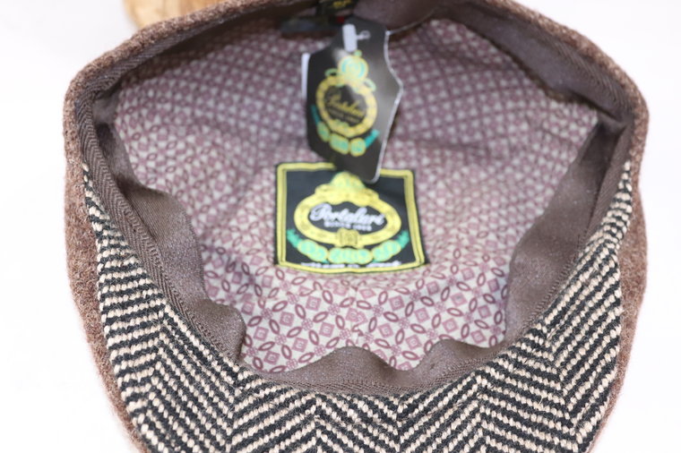 Portaluri Sixpanel Ivy Pet Wol Bruin Visgraat Detail