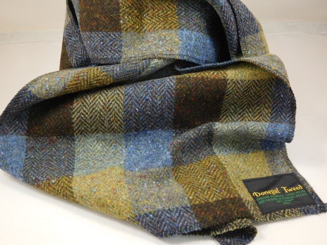 City Sport Newsboy Cap Donegal Tweed Groen Blauw