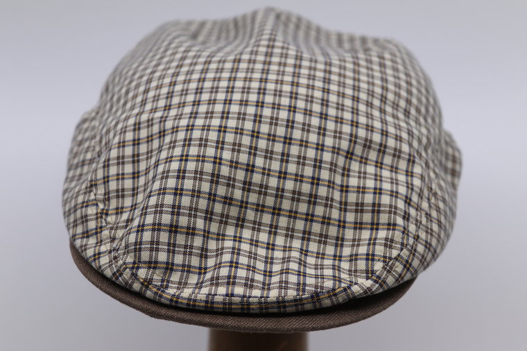 Derby Sport Flat Cap ruit met Bruin contrast