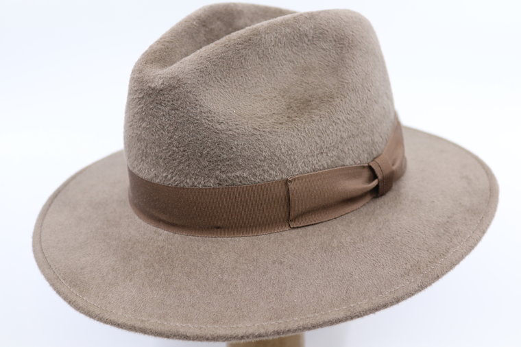 Tesi fedora hazenhaar velour taupe