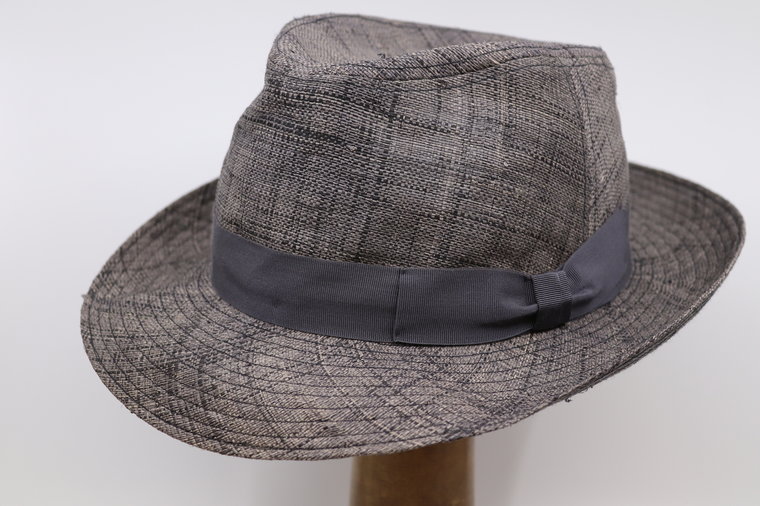 Oliver Sander Fedora Raffia Mix Grey