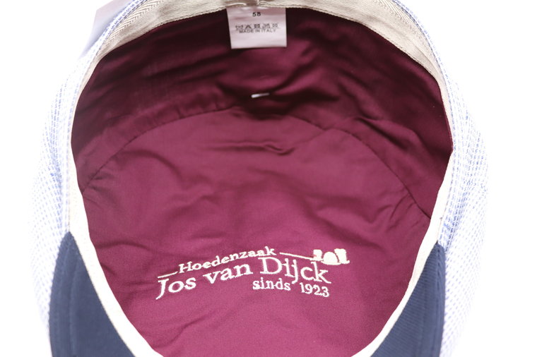 Jos van Dijck Newsboy Pet Fred LinnenMix Lichtblauw