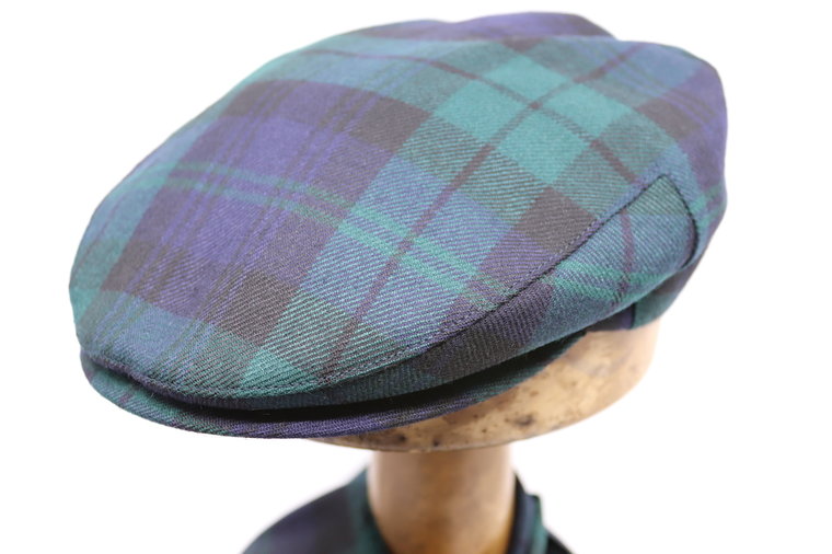 Jos van Dijck Flat Cap Black Watch Tartan BLAUW GROEN