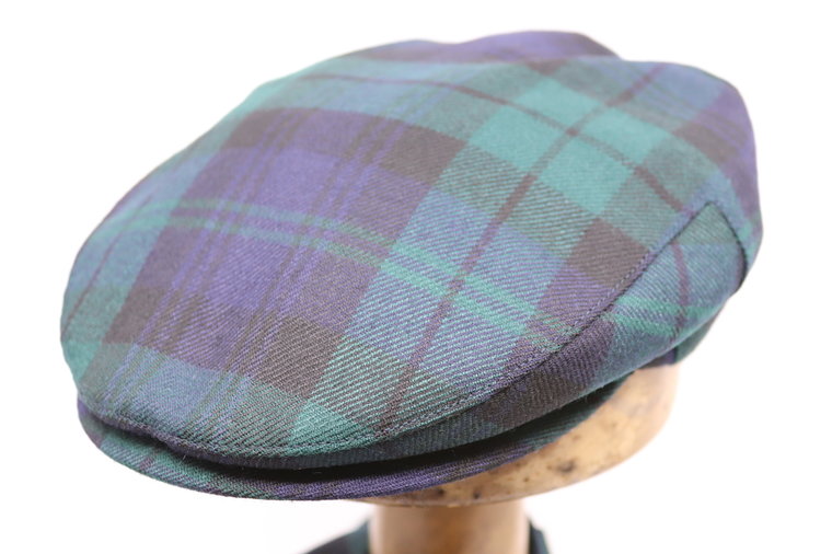 Jos van Dijck Flat Cap Black Watch Tartan BLAUW GROEN