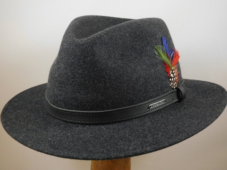 Stetson Traveller Wool Felt GREY Mix 10