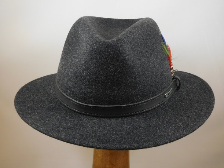 Stetson Traveller Wool Felt GREY Mix 10