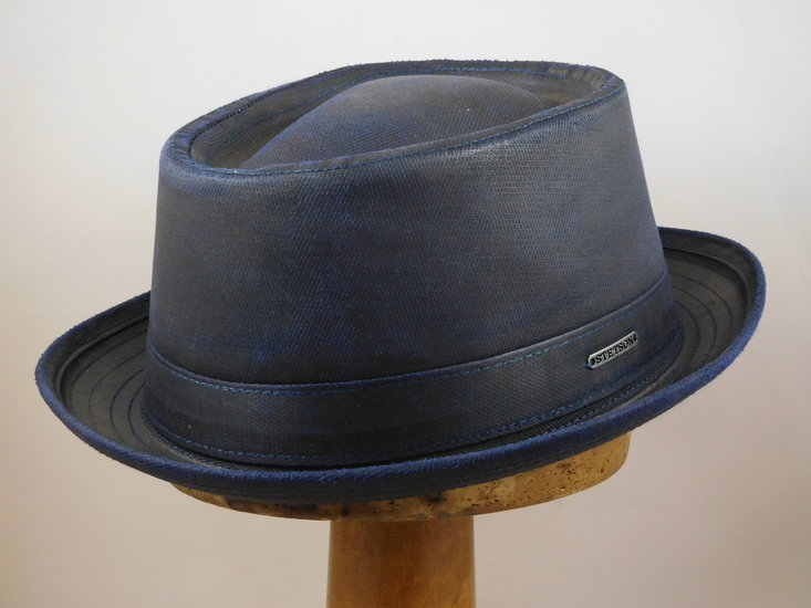 Stetson Pork Pie Waxed cotton Donkerblauw