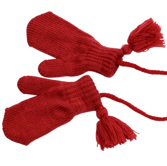 Fibi baby en peuter knitted wanten Rood